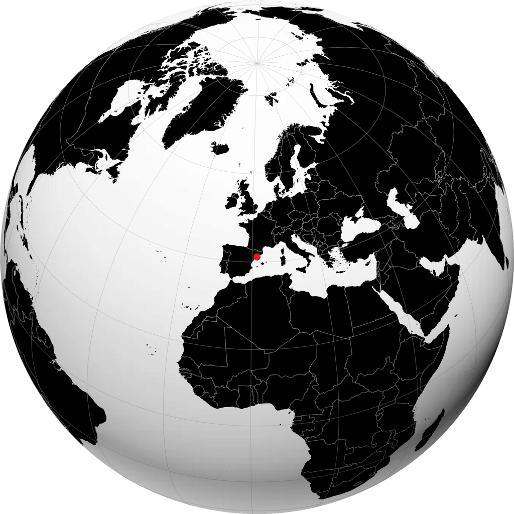 Torredembarra auf dem Globus