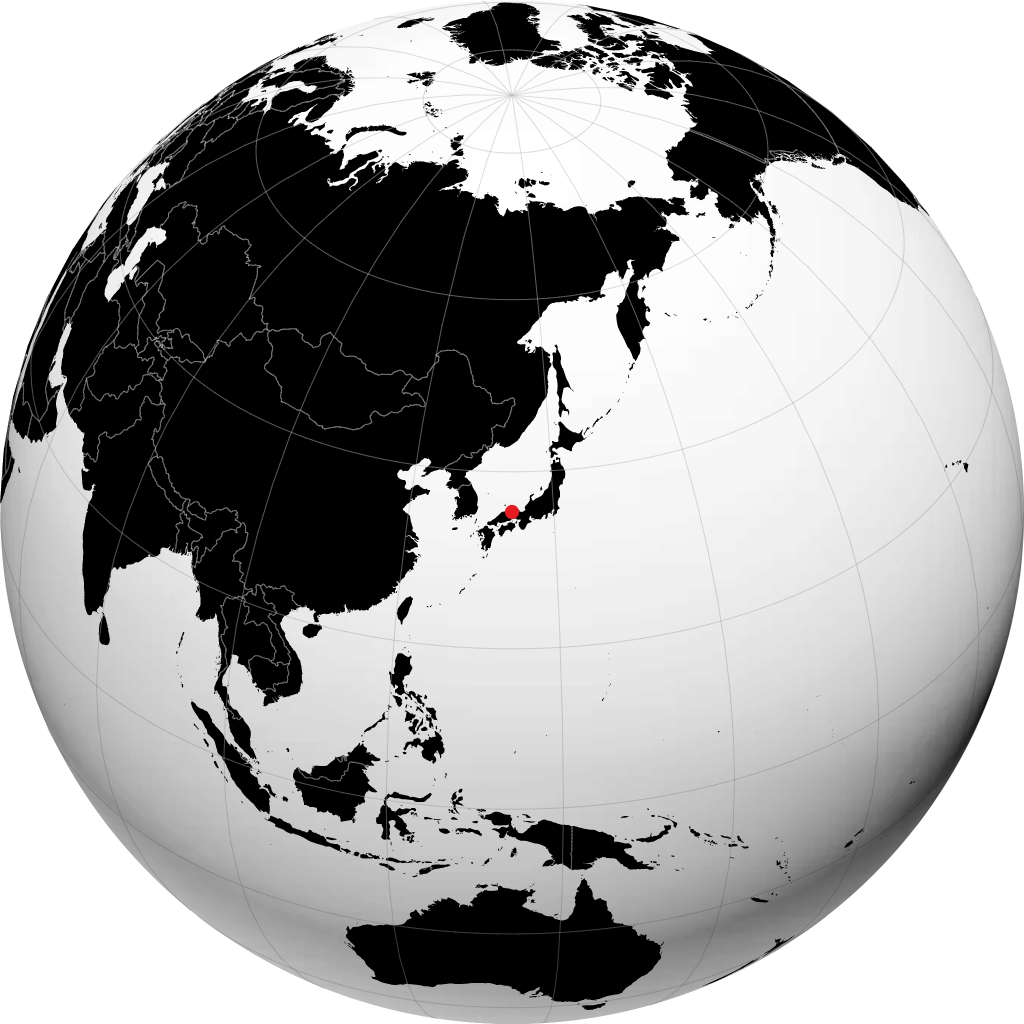 Tottori auf dem Globus