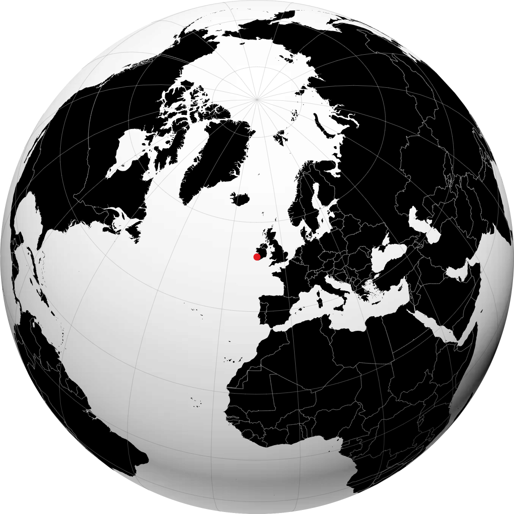 Tralee auf dem Globus
