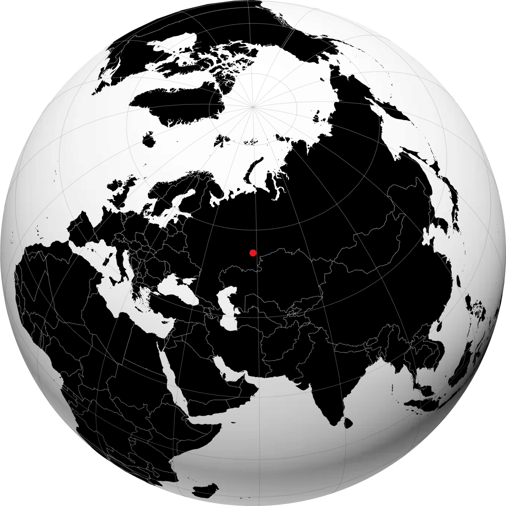 Trekhgornyy auf dem Globus