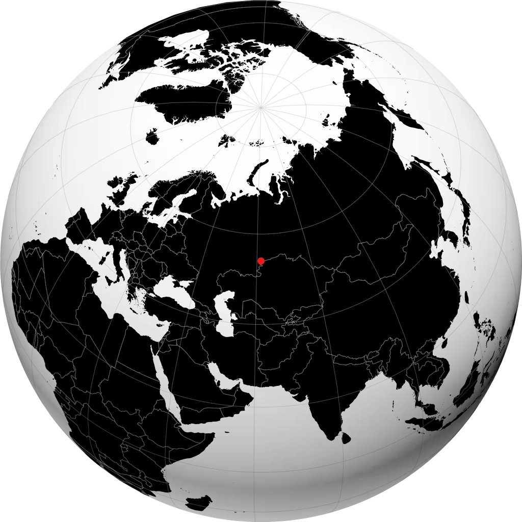 Troizk auf dem Globus