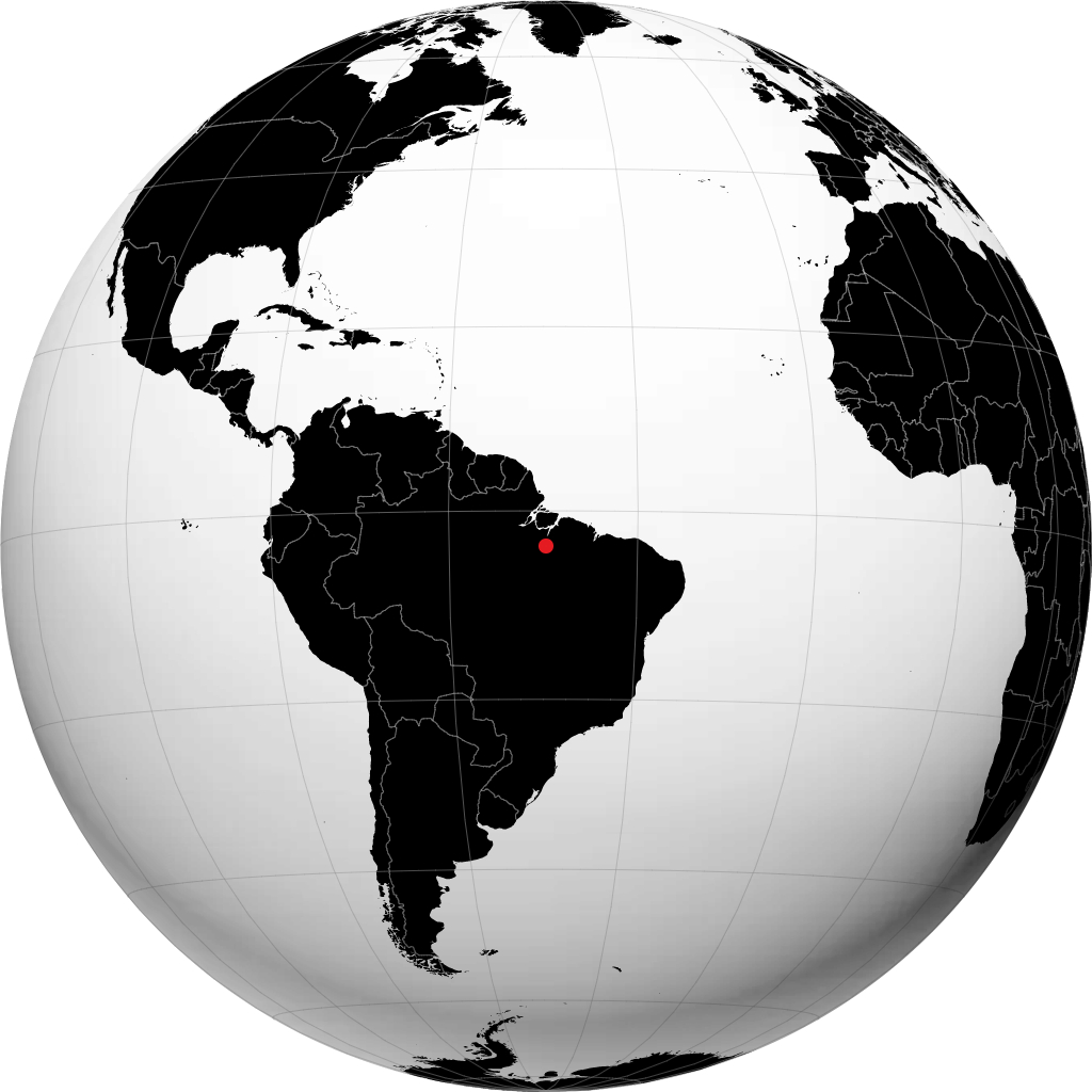 Tucuruí auf dem Globus