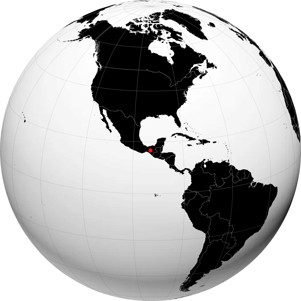 Tuxtla Gutiérrez auf dem Globus