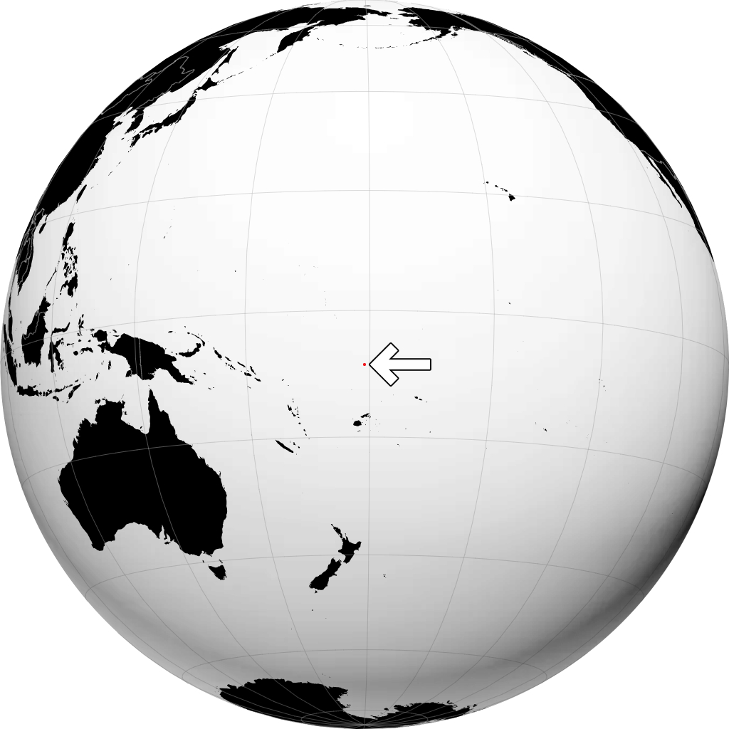 Tuvalu auf dem Globus