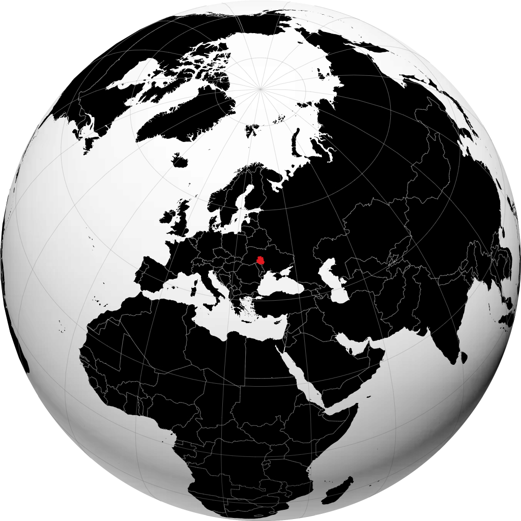 Region Winnyzja auf dem Globus