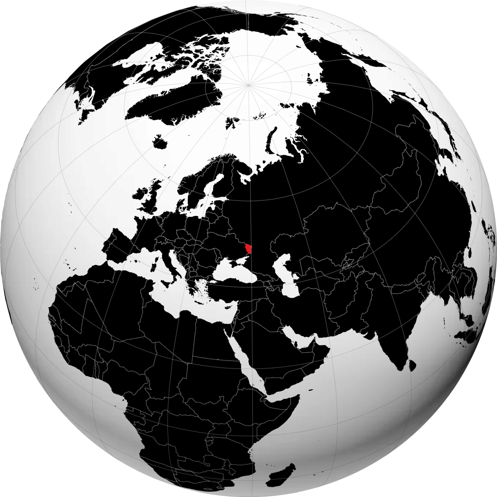 Oblast Luhansk auf dem Globus