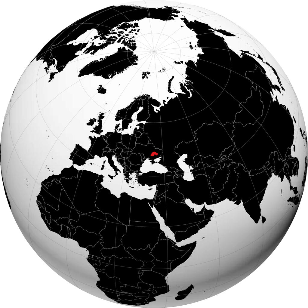 Oblast Dnipropetrowsk auf dem Globus
