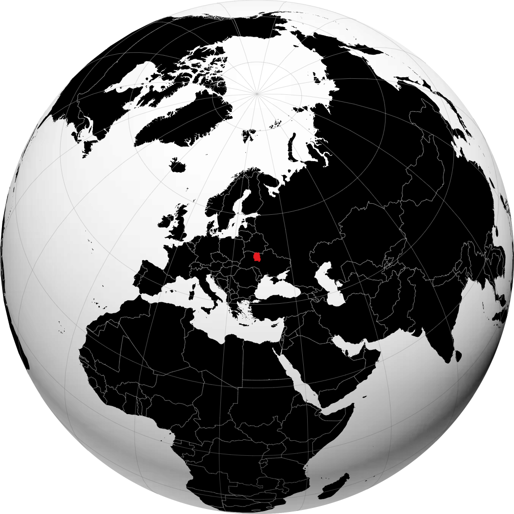 Oblast Schytomyr auf dem Globus
