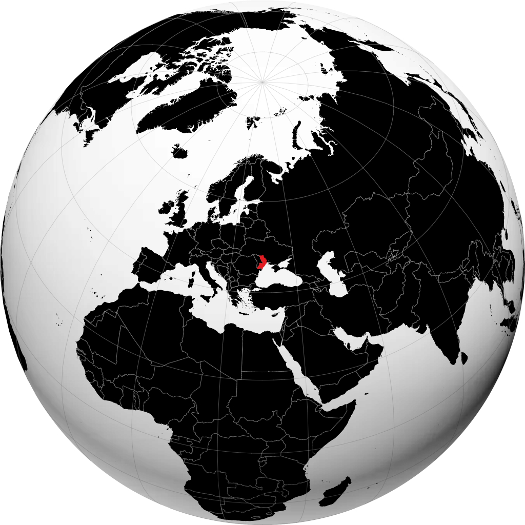 Gebiet Odessa auf dem Globus