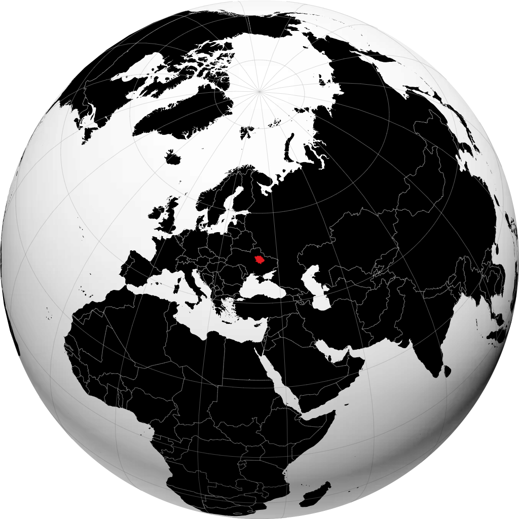 Gebiet Poltawa auf dem Globus
