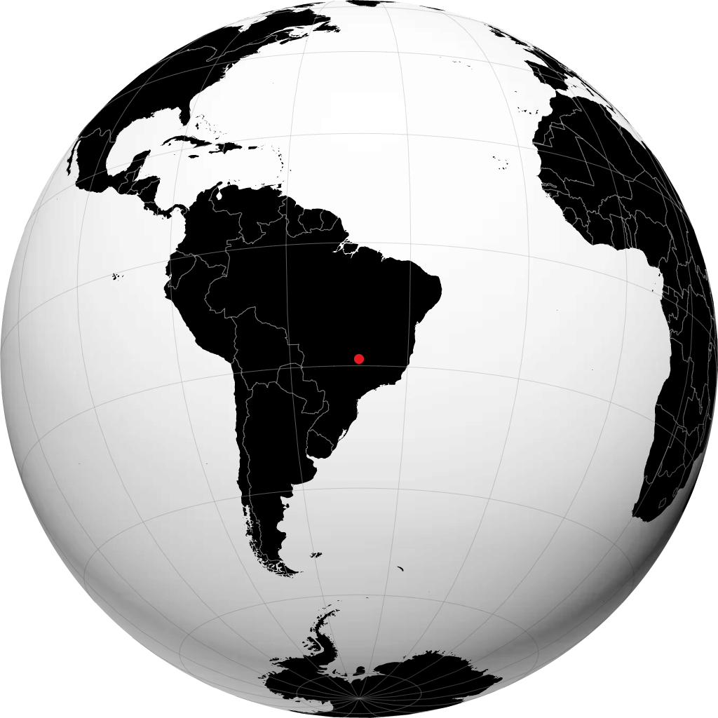 Uberlândia auf dem Globus