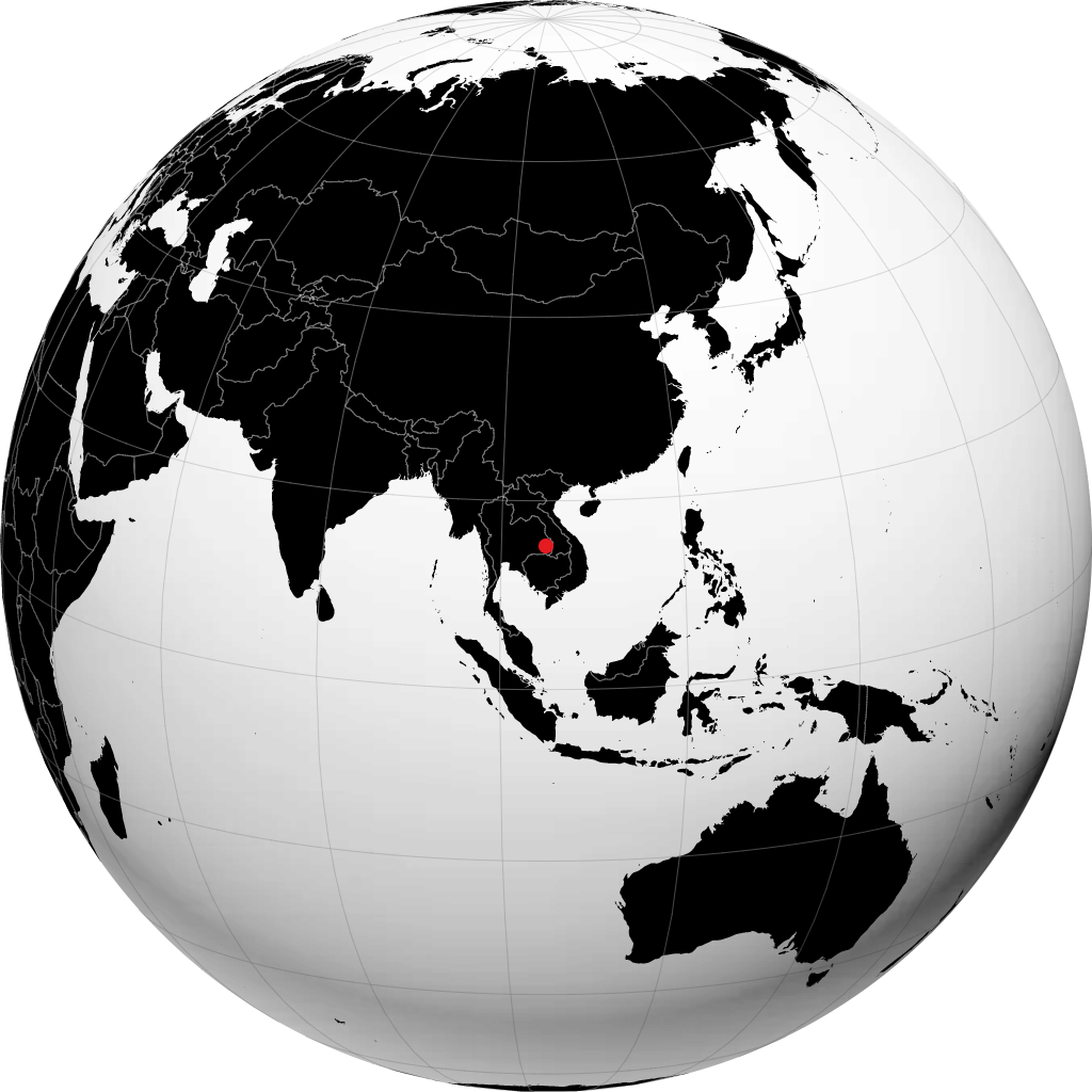Ubon Ratchathani auf dem Globus