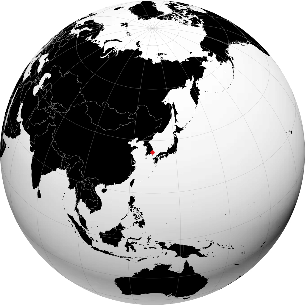 Ulsan auf dem Globus