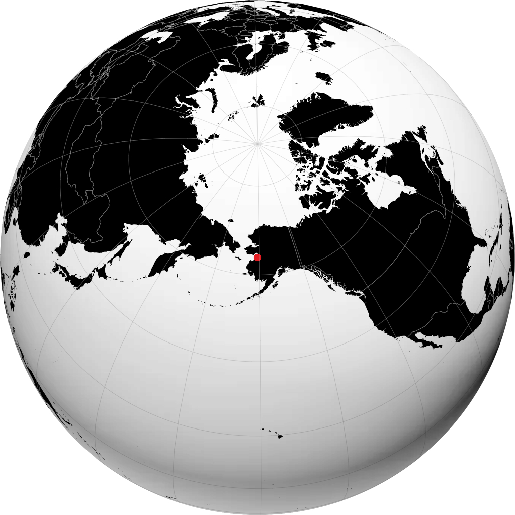 Unalakleet auf dem Globus