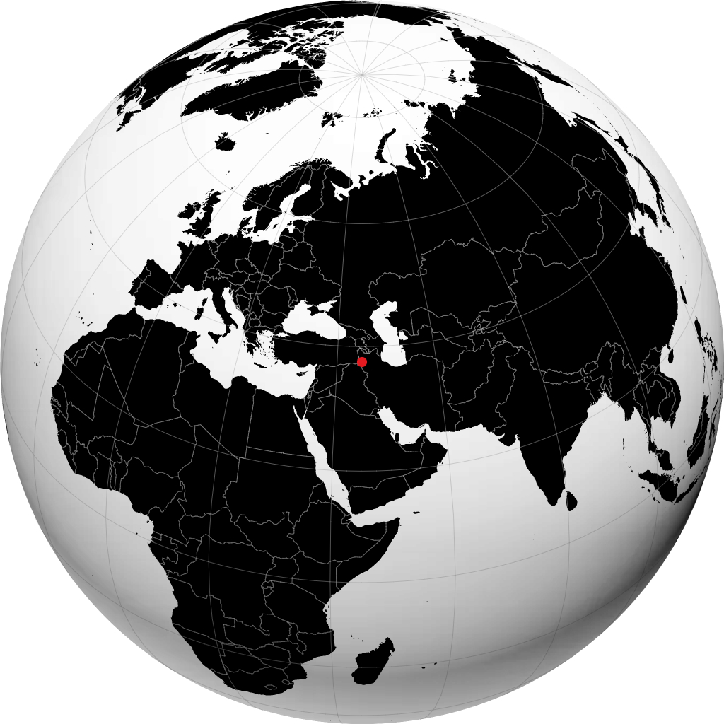 Urmia auf dem Globus