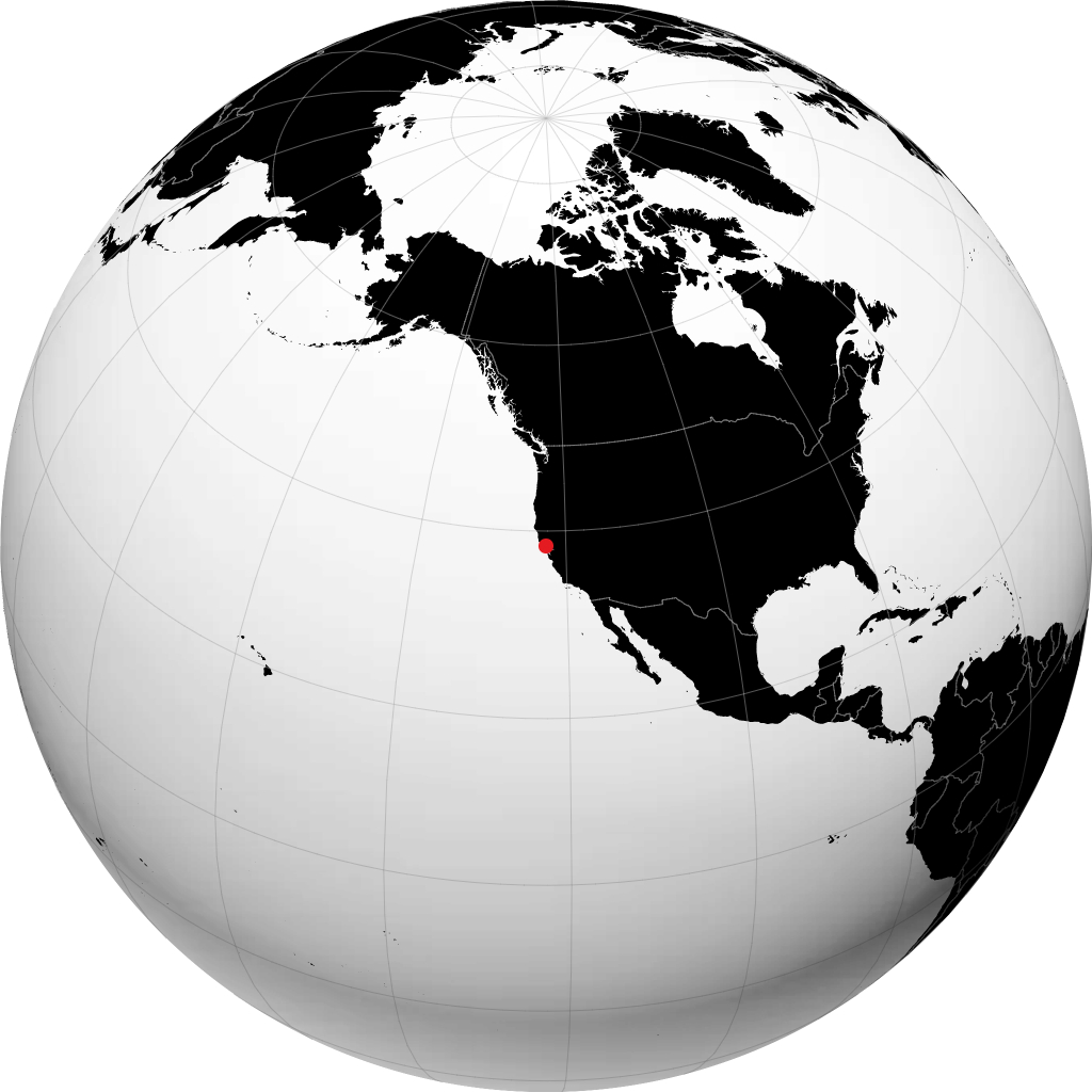 Santa Rosa auf dem Globus