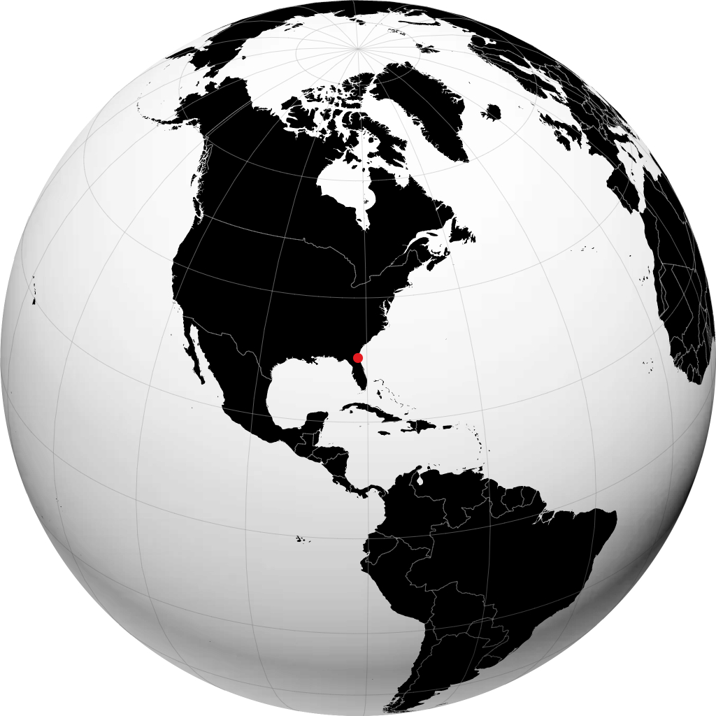 Jacksonville auf dem Globus