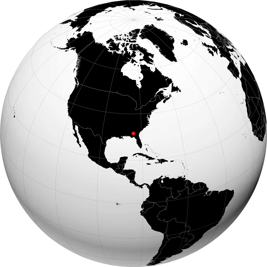 Albany auf dem Globus
