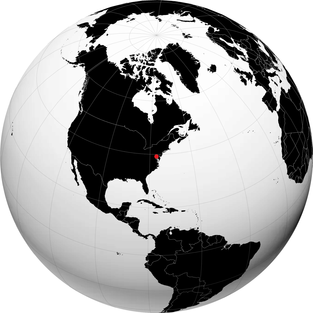 Columbia auf dem Globus