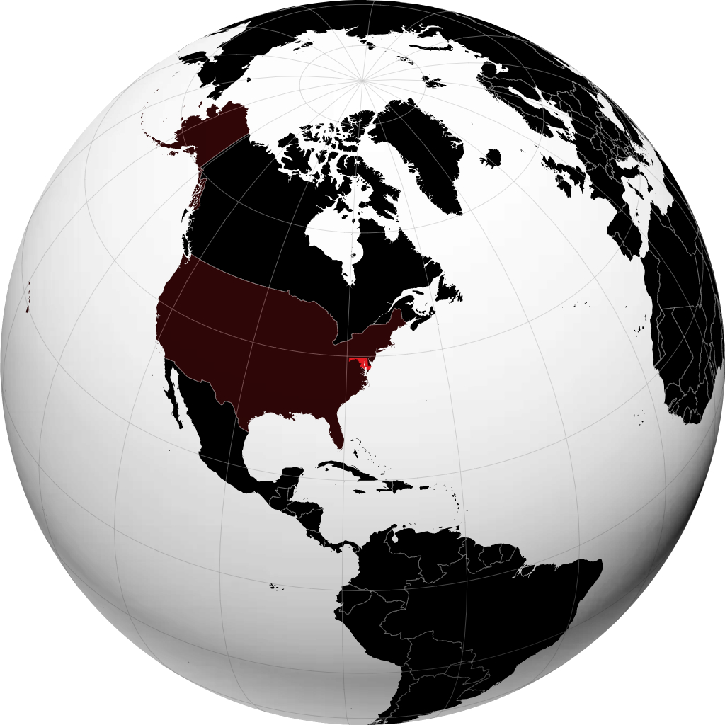 Maryland auf dem Globus