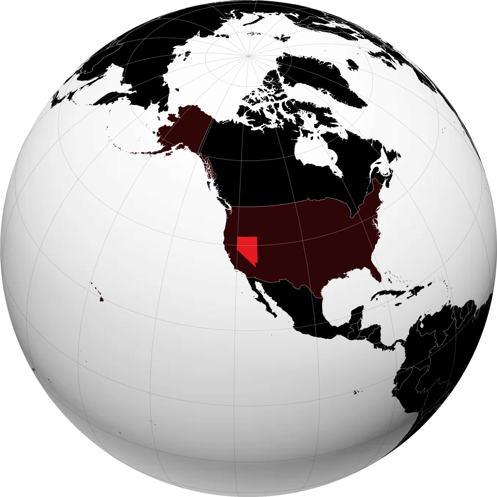 Nevada auf dem Globus