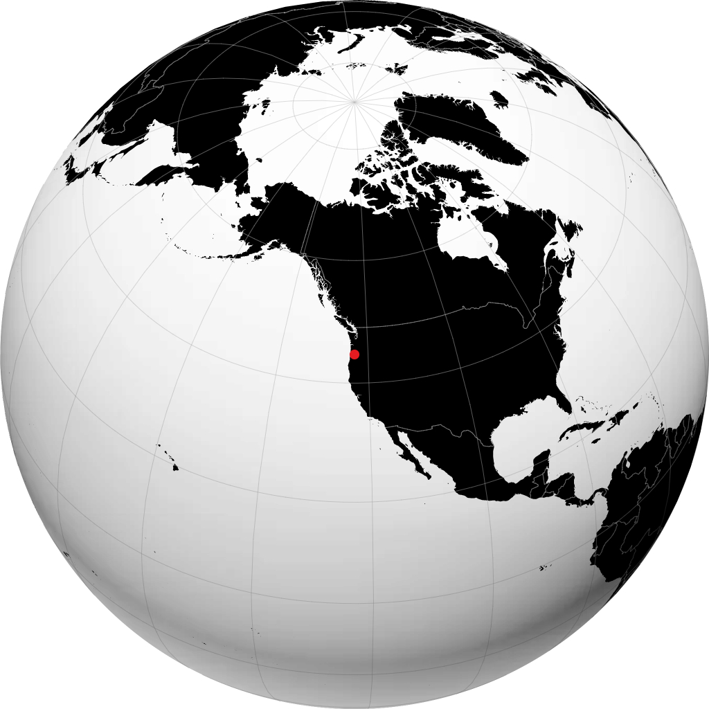 Albany auf dem Globus