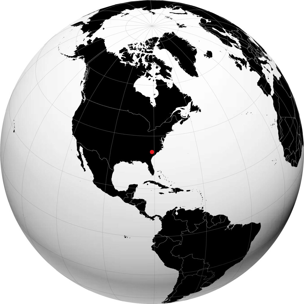 Columbia auf dem Globus