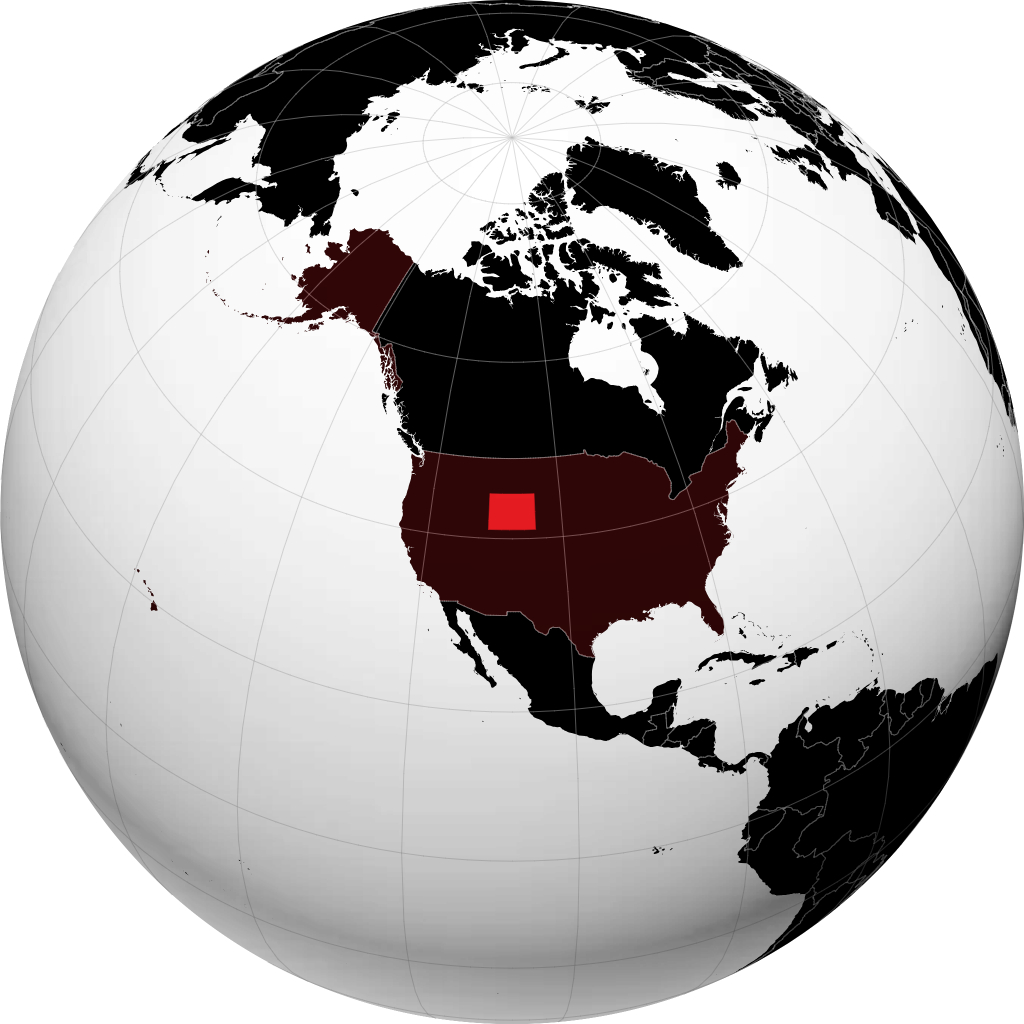 Wyoming auf dem Globus