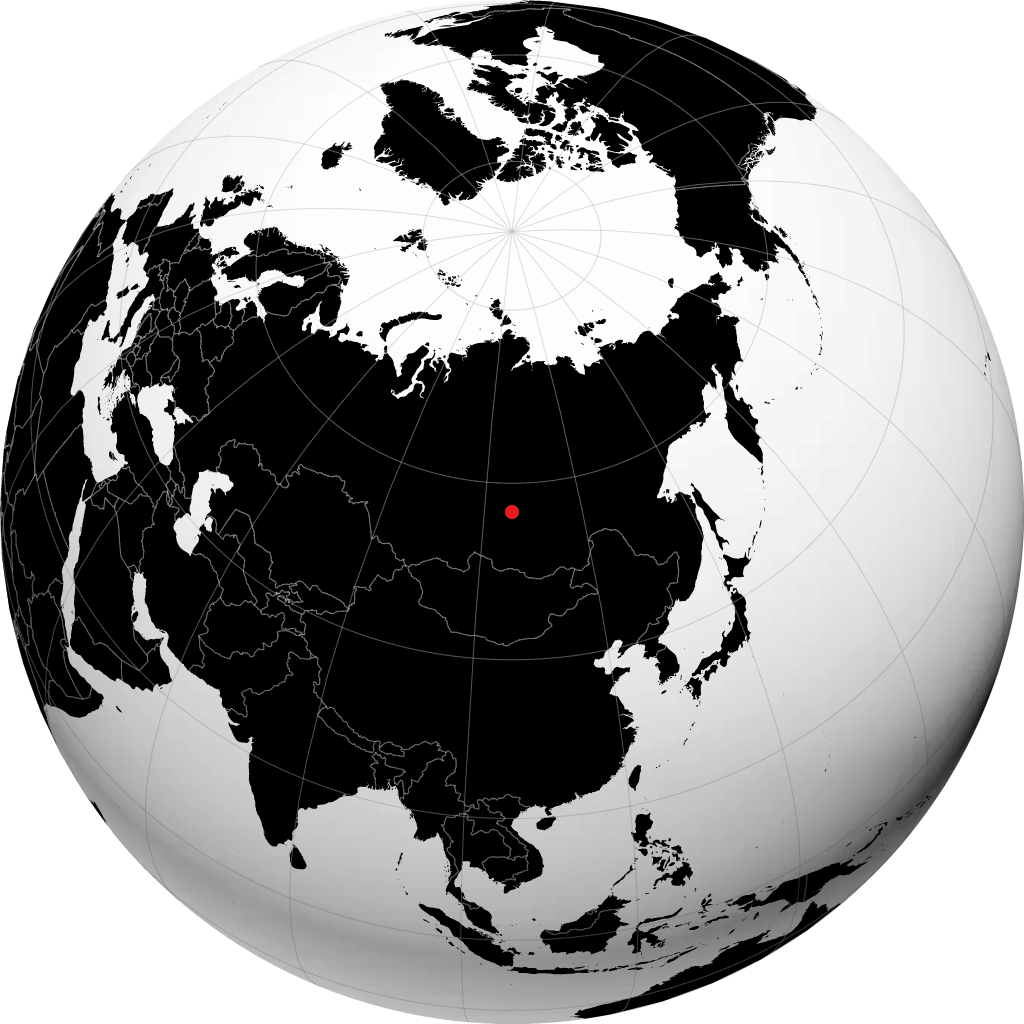 Ust-Kut auf dem Globus