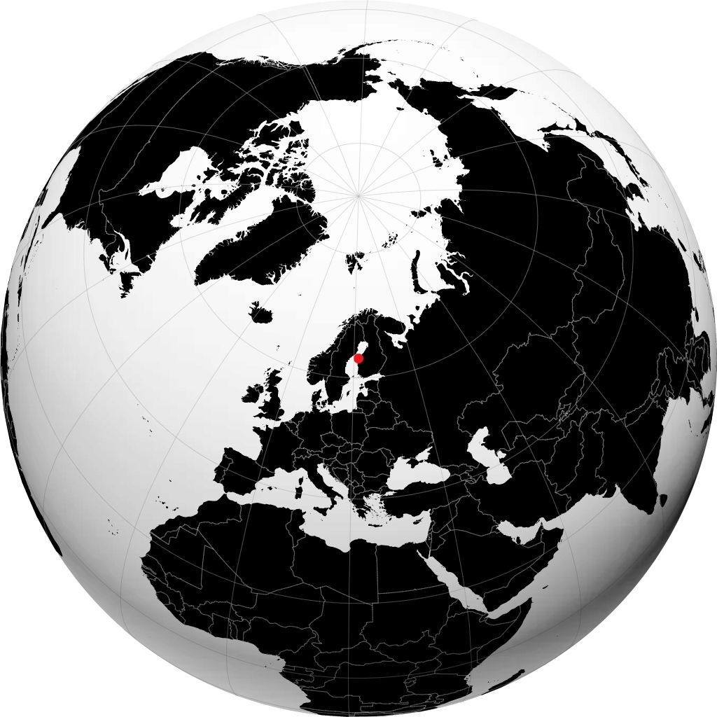 Vaasa auf dem Globus