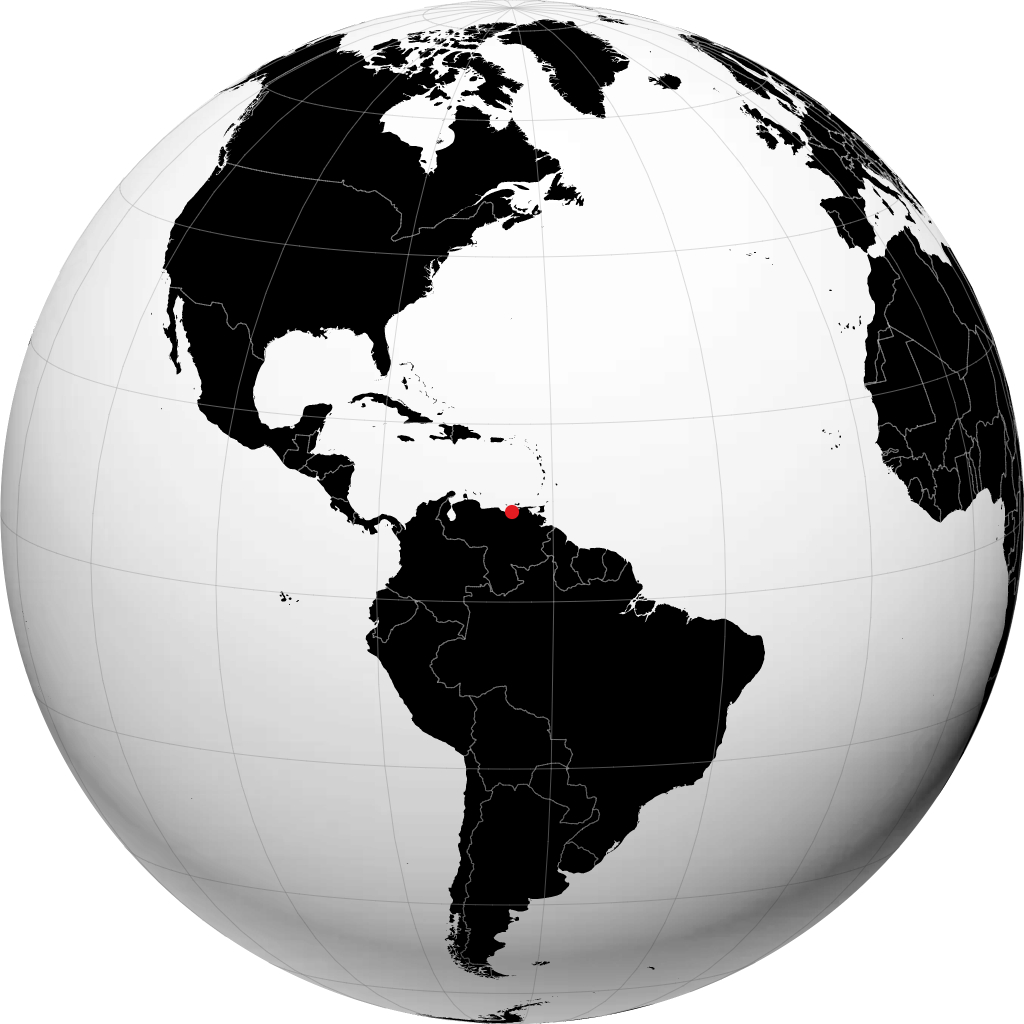Barcelona auf dem Globus