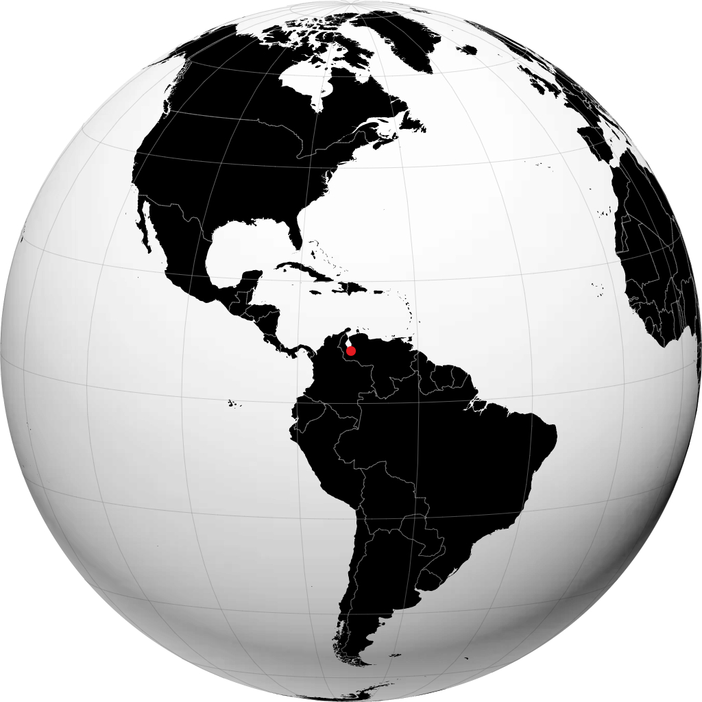 Mérida auf dem Globus