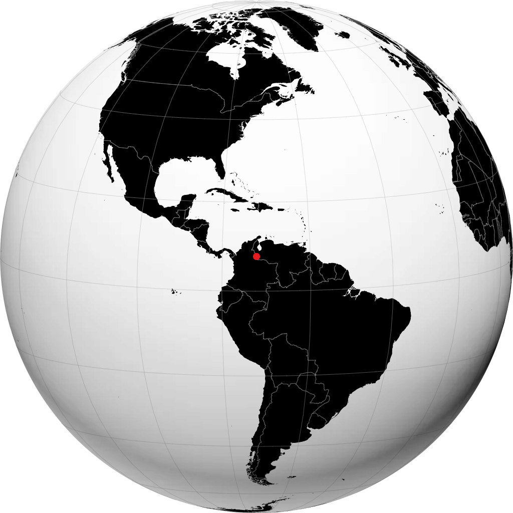 San Cristóbal auf dem Globus