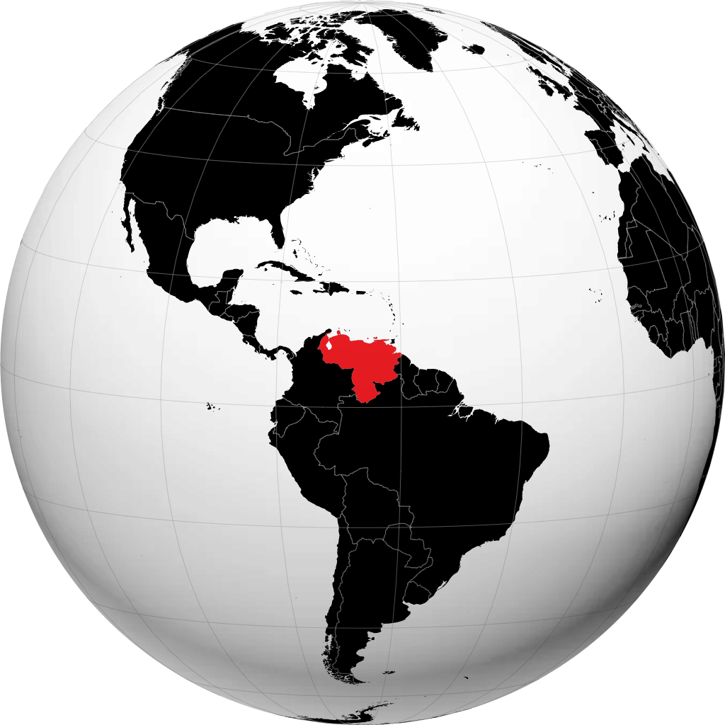Venezuela auf dem Globus