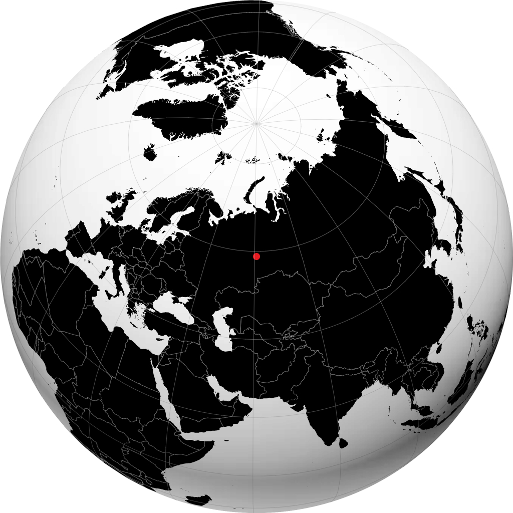 Verkhotur'ye auf dem Globus