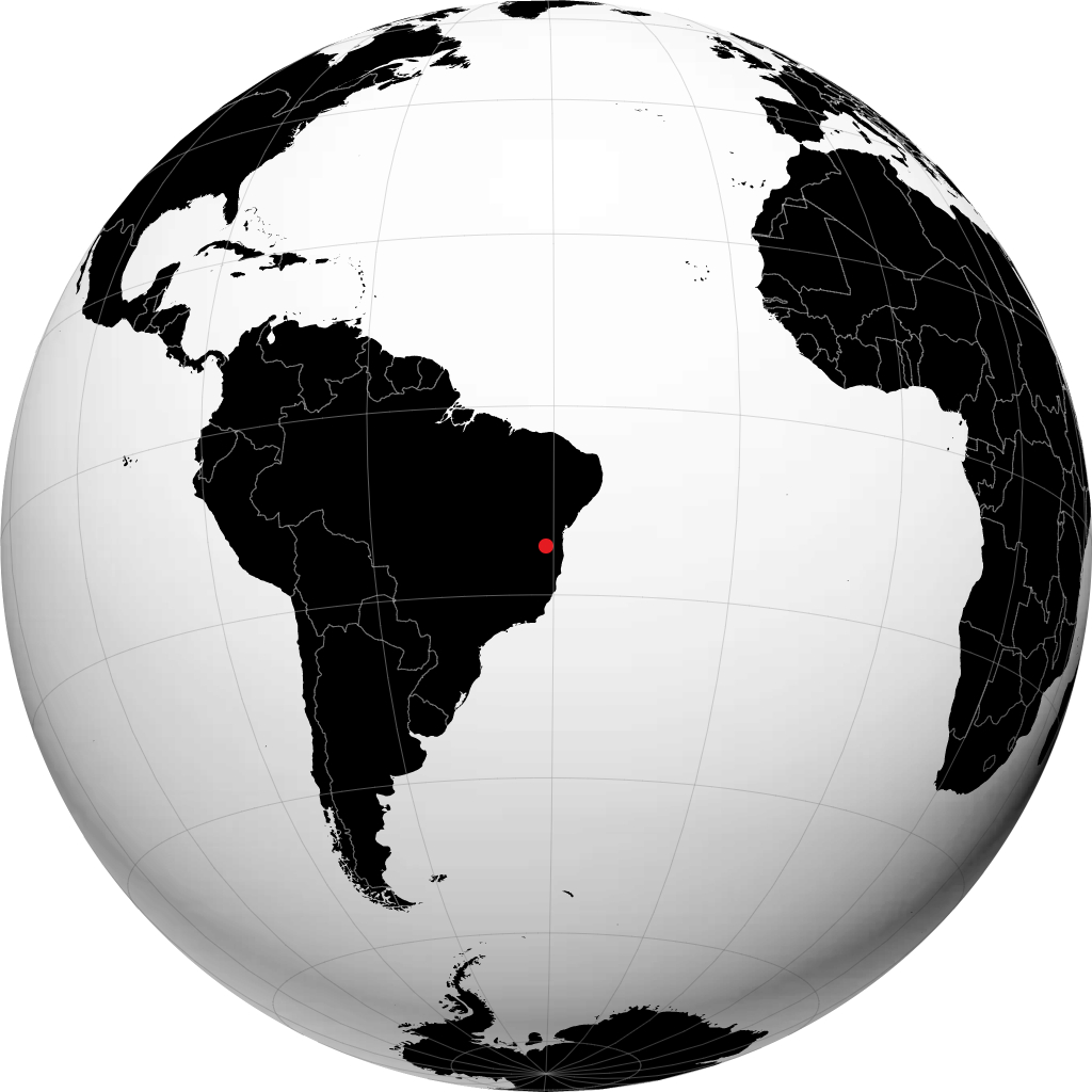 Vitória da Conquista auf dem Globus