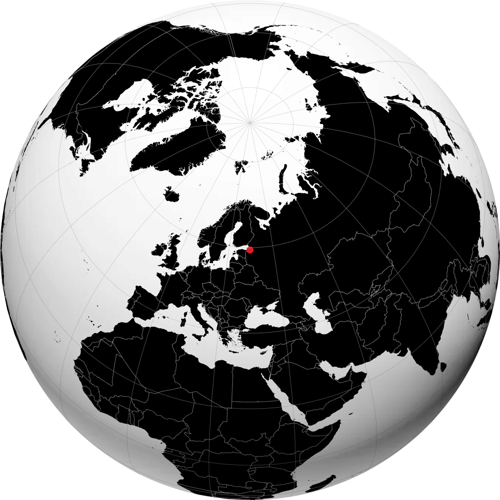 Volosovo auf dem Globus