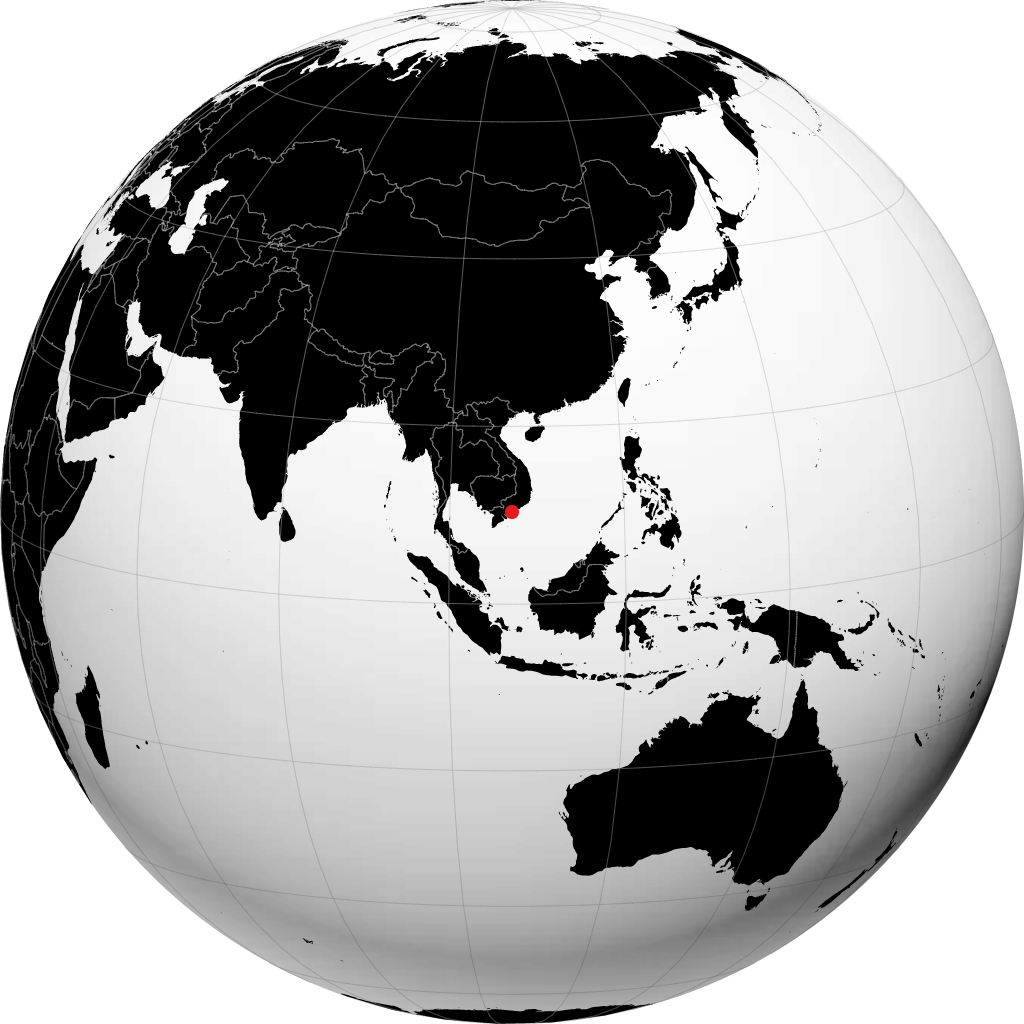 Vũng Tàu auf dem Globus