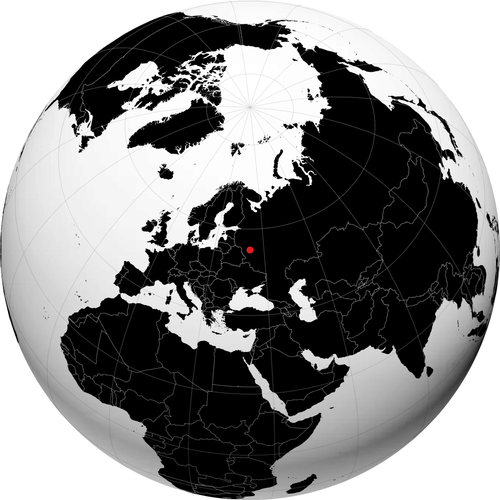 Wjasma auf dem Globus