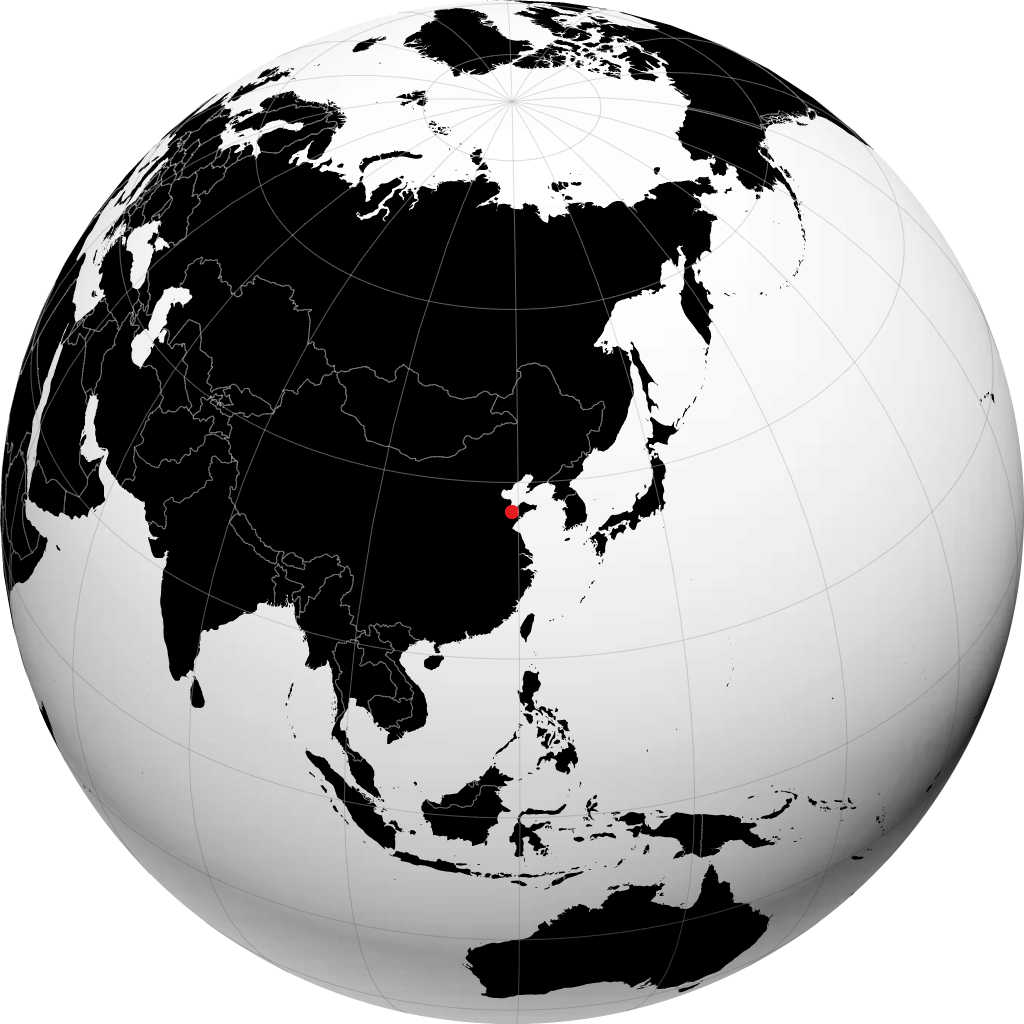 Weifang auf dem Globus