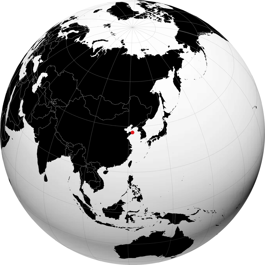 Weihai auf dem Globus