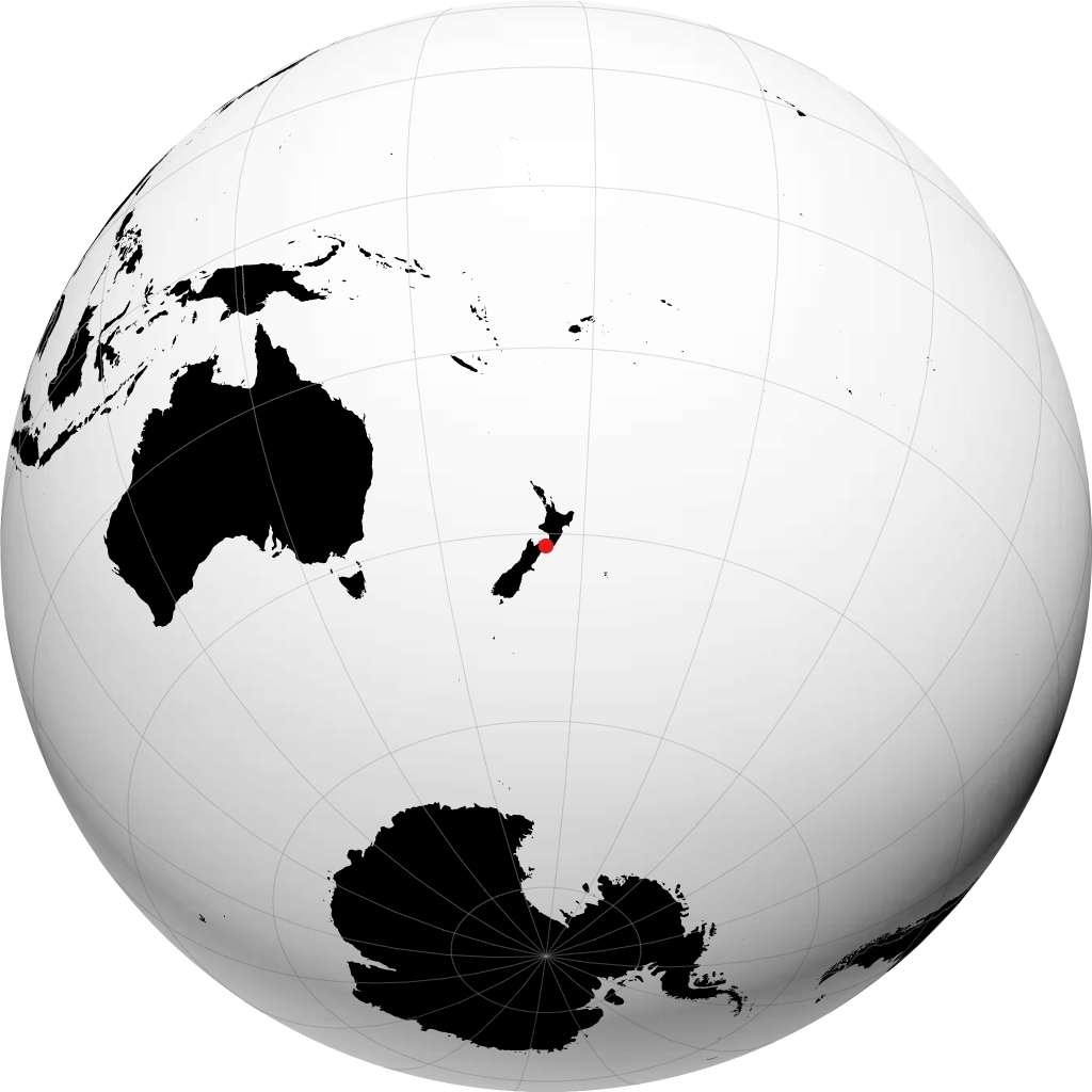 Wellington auf dem Globus