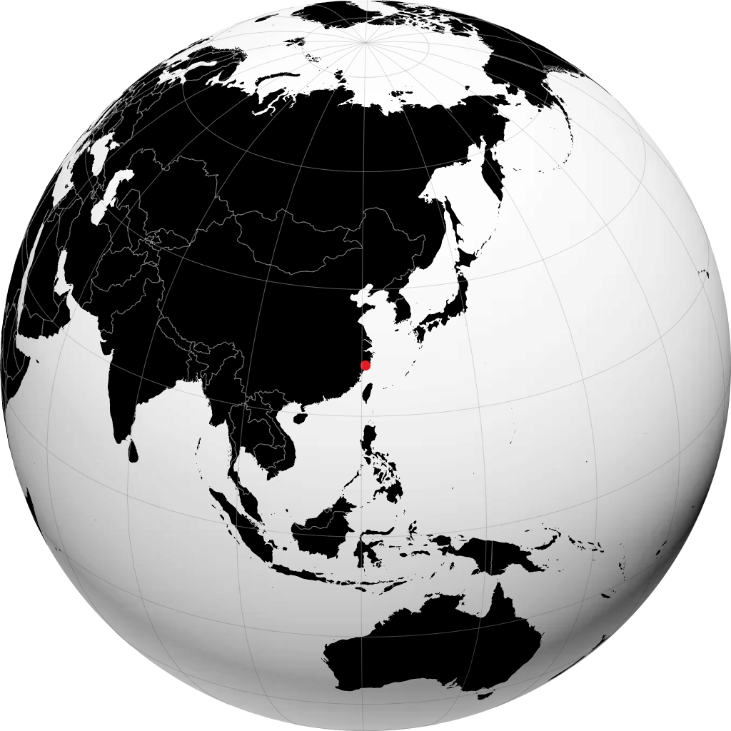 Wenzhou auf dem Globus