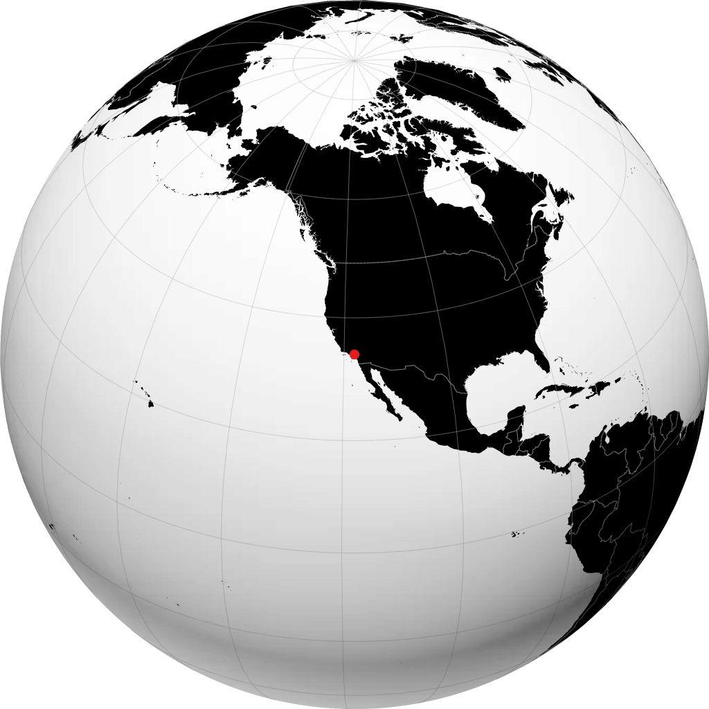 West Covina auf dem Globus