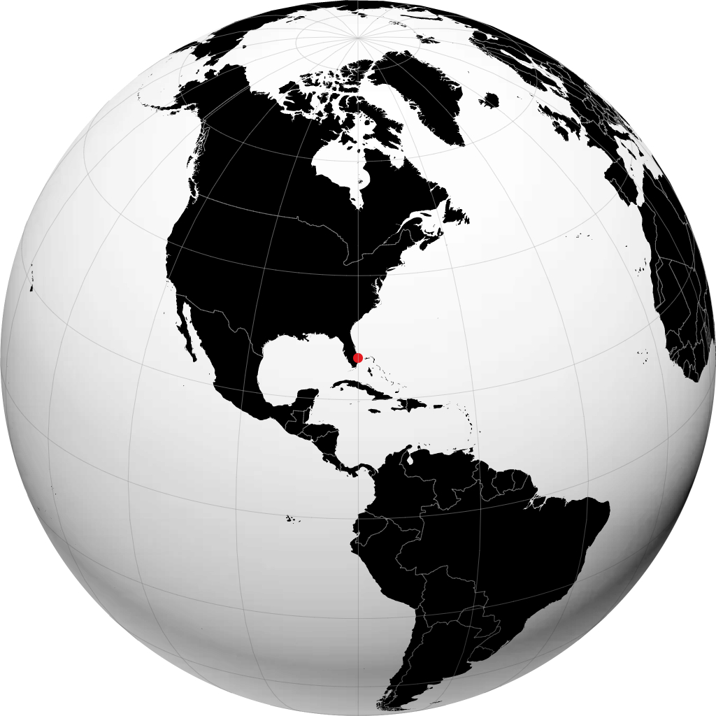 West Palm Beach auf dem Globus