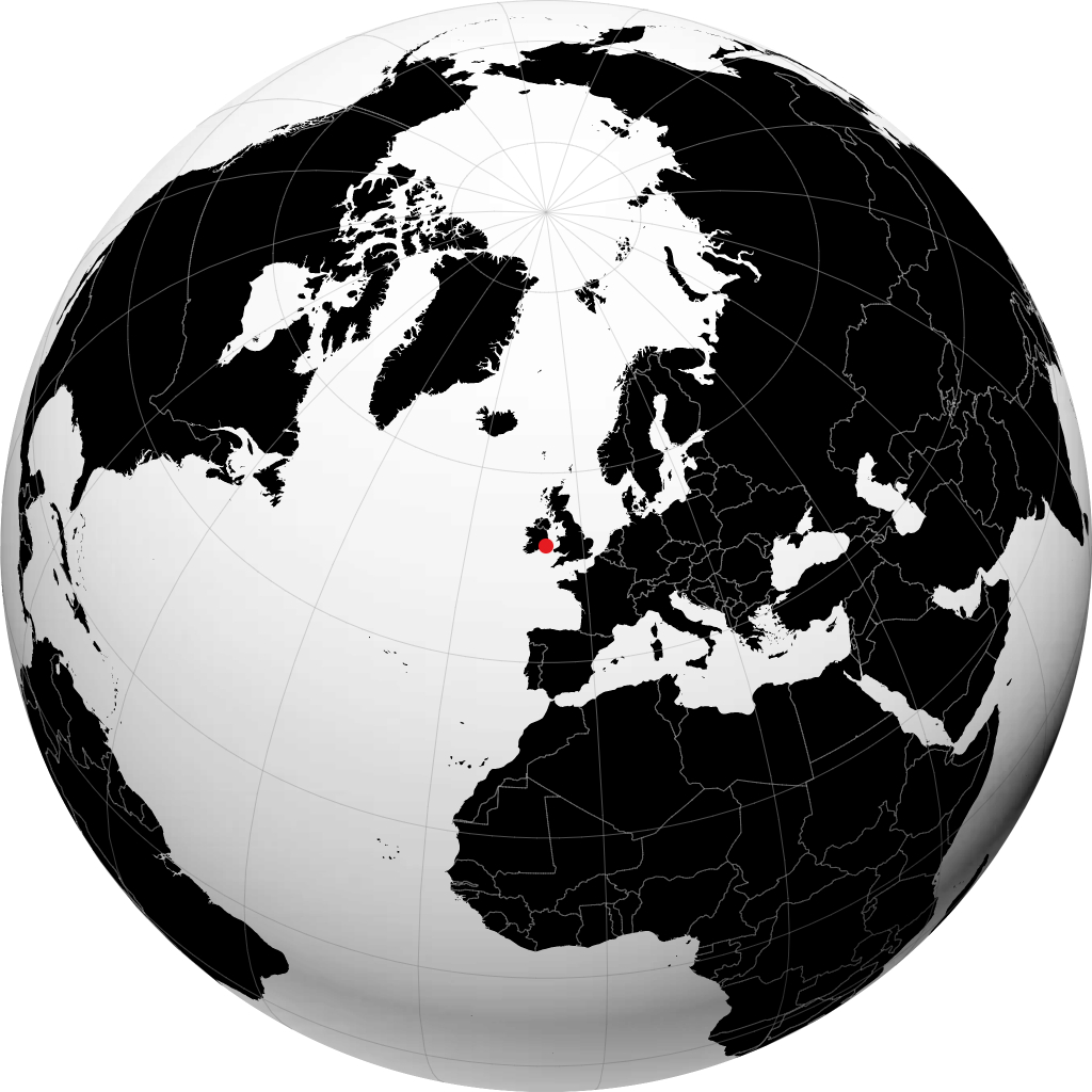 Wexford auf dem Globus