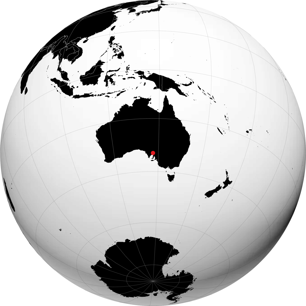 Whyalla auf dem Globus