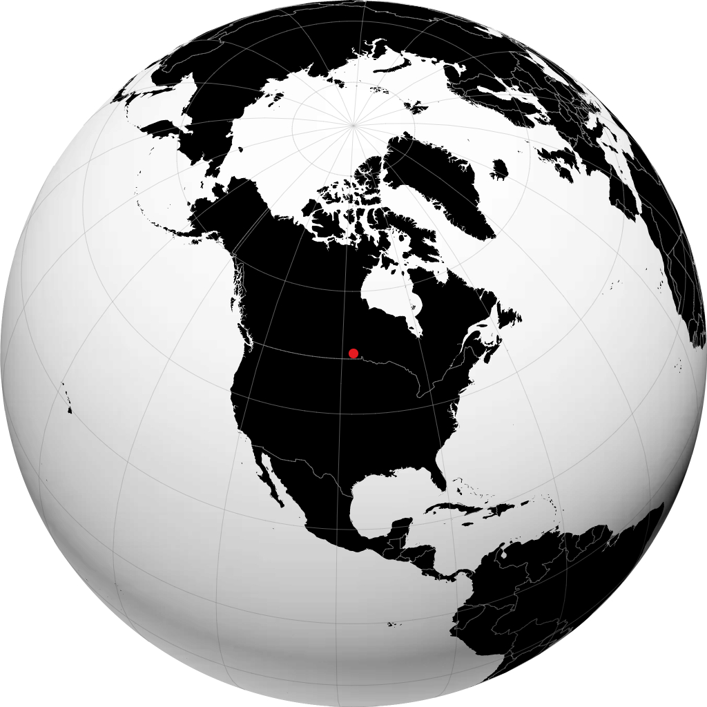 Winnipeg auf dem Globus