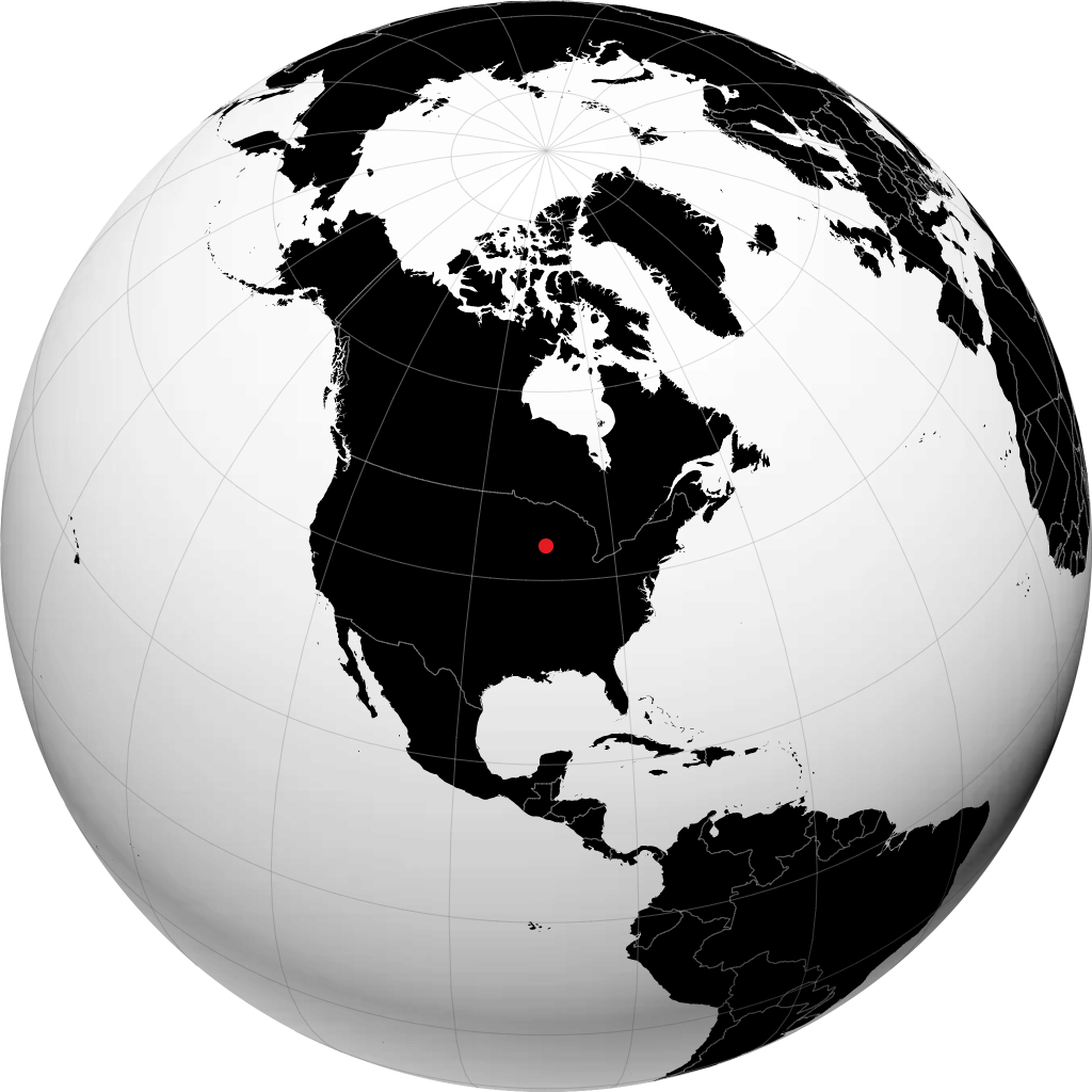 Wisconsin Dells auf dem Globus
