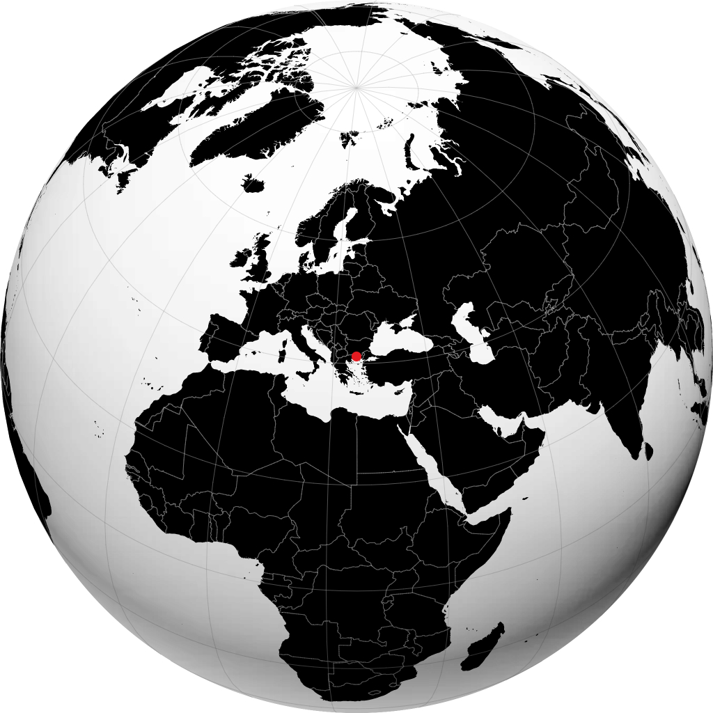 Xanthi auf dem Globus